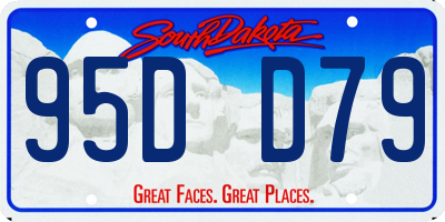 SD license plate 95DD79