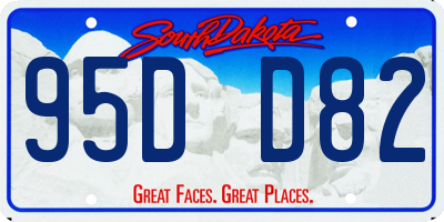 SD license plate 95DD82