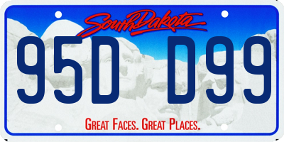 SD license plate 95DD99
