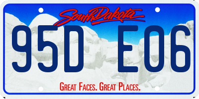 SD license plate 95DE06