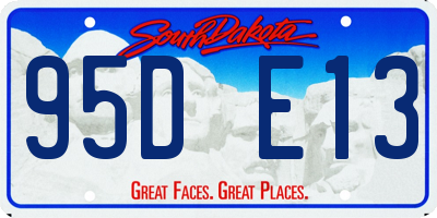 SD license plate 95DE13