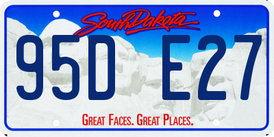SD license plate 95DE27