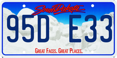 SD license plate 95DE33