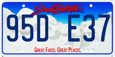 SD license plate 95DE37