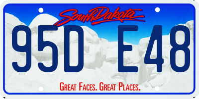 SD license plate 95DE48