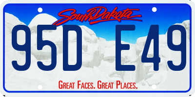 SD license plate 95DE49