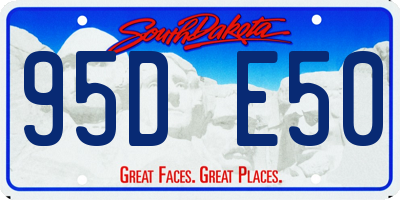 SD license plate 95DE50