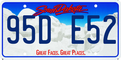 SD license plate 95DE52