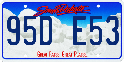 SD license plate 95DE53
