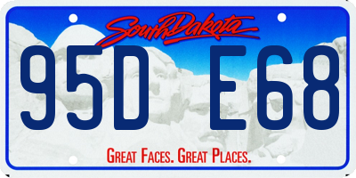SD license plate 95DE68
