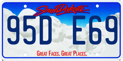 SD license plate 95DE69