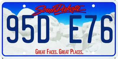 SD license plate 95DE76