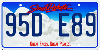SD license plate 95DE89