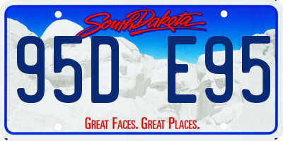 SD license plate 95DE95