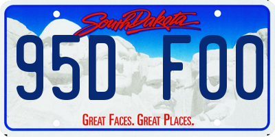 SD license plate 95DF00