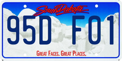 SD license plate 95DF01