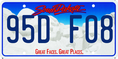 SD license plate 95DF08