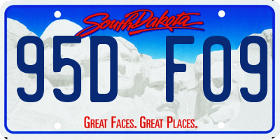 SD license plate 95DF09