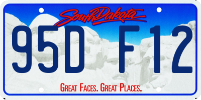 SD license plate 95DF12