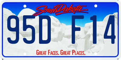 SD license plate 95DF14