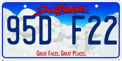 SD license plate 95DF22