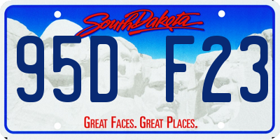 SD license plate 95DF23