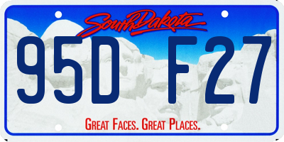 SD license plate 95DF27