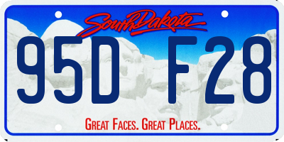 SD license plate 95DF28