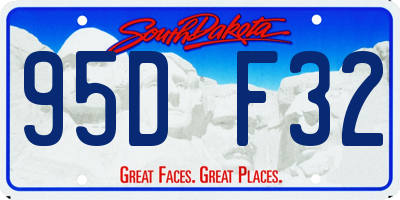 SD license plate 95DF32
