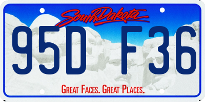 SD license plate 95DF36