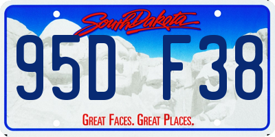 SD license plate 95DF38
