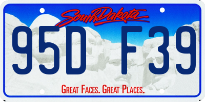 SD license plate 95DF39