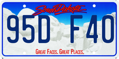 SD license plate 95DF40