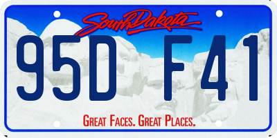 SD license plate 95DF41