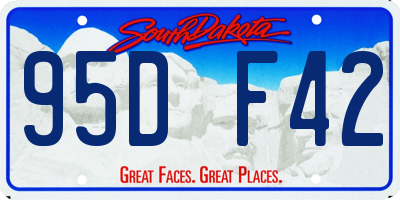 SD license plate 95DF42