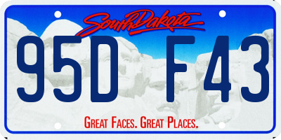 SD license plate 95DF43