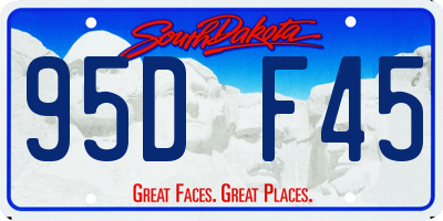 SD license plate 95DF45