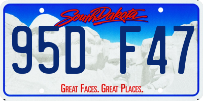 SD license plate 95DF47