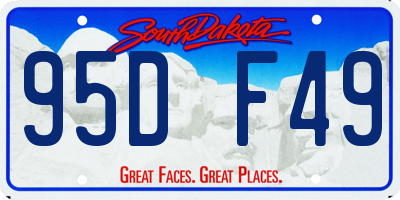 SD license plate 95DF49