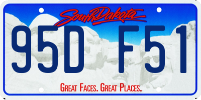 SD license plate 95DF51