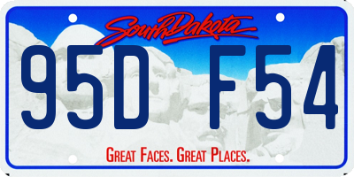 SD license plate 95DF54