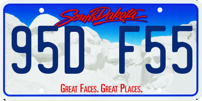 SD license plate 95DF55