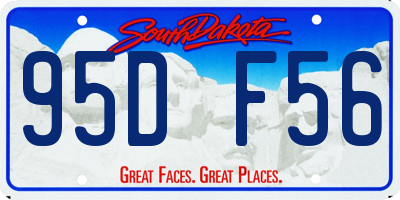 SD license plate 95DF56