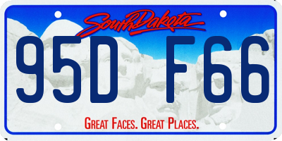 SD license plate 95DF66