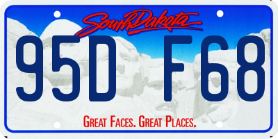 SD license plate 95DF68