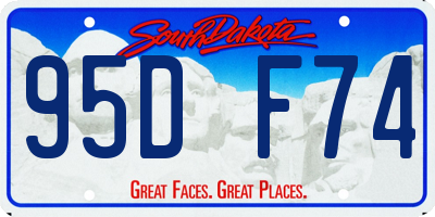 SD license plate 95DF74