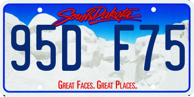 SD license plate 95DF75