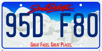 SD license plate 95DF80