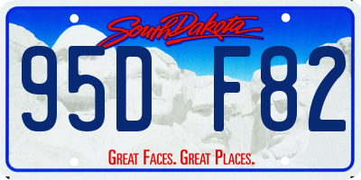 SD license plate 95DF82
