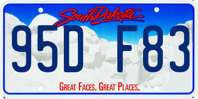 SD license plate 95DF83